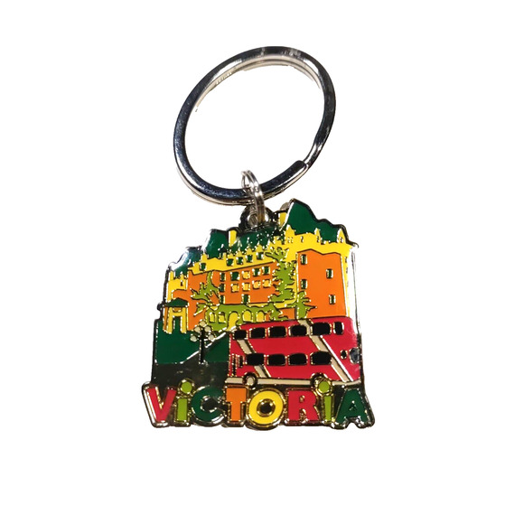 Victoria Canada? Metal Enamel Keychain Souvenir - Picture 3 of 4